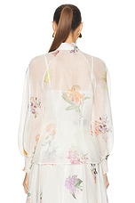 Zimmermann Natura Blouse in Multi Botanical Ivory, view 3, click to view large image.