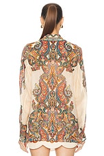 Zimmermann Ottie Oversized Shirt in Multi Paisley, view 3, click to view large image.