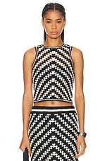 Zimmermann Halliday Hand Crochet Tank in Chevron, view 1, click to view large image.