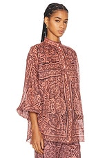 Zimmermann Ottie Tunic Top in Coral Paisley, view 2, click to view large image.