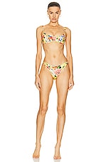 Zimmermann Alight Corset Bikini Set in Yellow Floral, view 1, click to view large image.