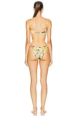 Zimmermann Alight Corset Bikini Set in Yellow Floral, view 3, click to view large image.