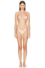 Zimmermann Halliday Mini Try Bikini in Multi Stripe, view 4, click to view large image.