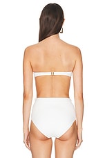 Zimmermann Halliday Eyelet Balconette Bikini Top in Ivory, view 4, click to view large image.