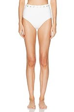 Zimmermann Halliday Eyelet Bikini Bottom in Ivory, view 1, click to view large image.