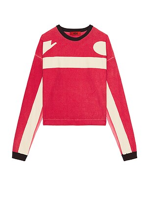 424 Soccer Knit Sweater in Red