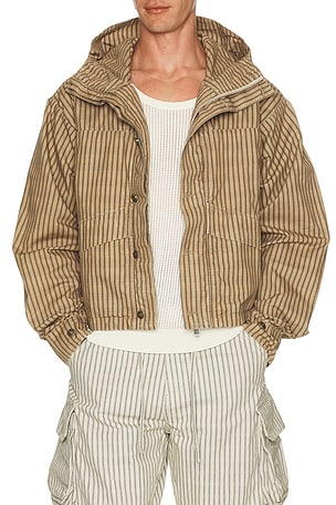 424 Cropped Parka in Brown