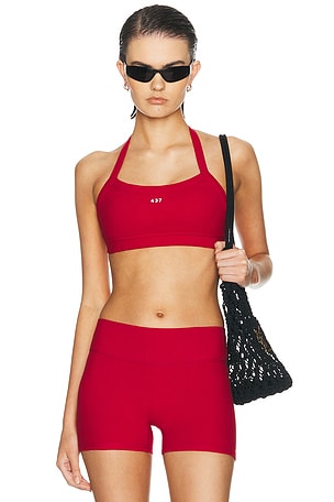 437 The Halter Bra in Red