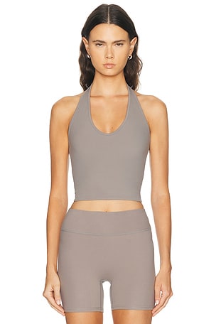 437 The Halter Tank Top in Grey