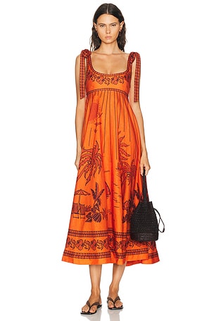 Alemais Boathouse Ballet Sundress in Orange