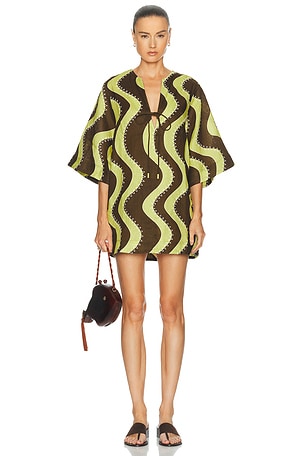 Alemais Frankie Mini Dress in Yellow,Brown