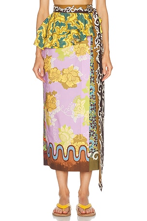 Alemais Arnie Skirt in Lavender,Orange