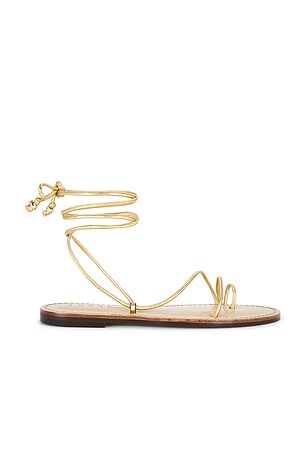 Amanu The Karima Sandal in Metallic Gold