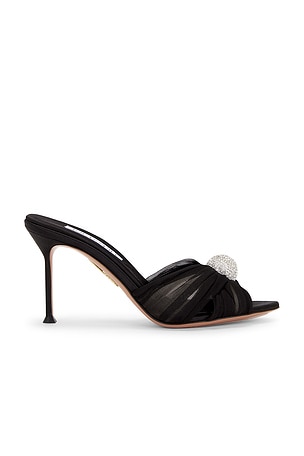 Aquazzura Mystery 85 Mule in Black
