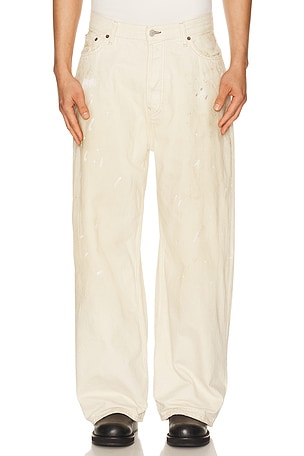 Acne Studios 2023 White Trafalgar Leather Jean in Cream