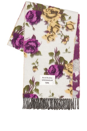 Acne Studios Flower Scarf in White