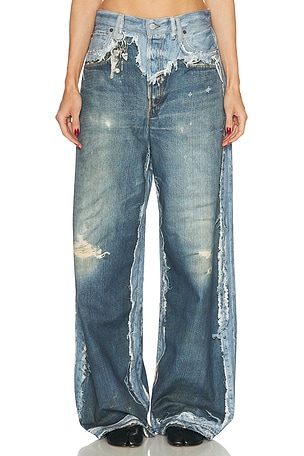 Acne Studios 1981 TLO Skeleton Wide Leg in Blue