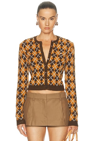 Acne Studios Kephaniet Shrunken Cardigan in Orange