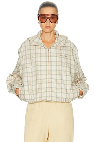 Acne Studios Ofass Summery Check Jacket in Beige