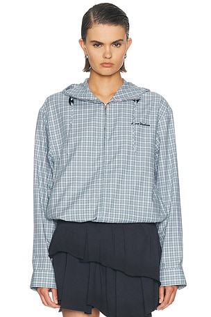Acne Studios Ofass Plaid Jacket in Blue