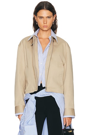 Acne Studios Odossa Twill Trench Jacket in Beige