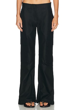 Acne Studios Pieter Classic Satin Trouser in Black