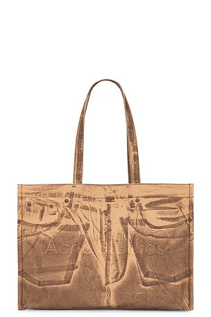 Acne Studios Logo Shopper Bag in Beige
