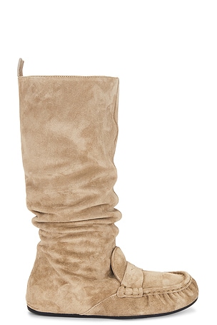 Acne Studios Bojan Slouch Boot in Beige