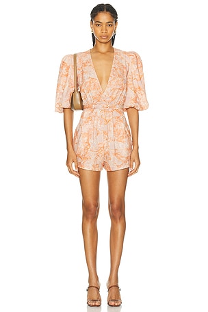 Isabel Marant Etoile Dylan Romper in Light Khaki | FWRD Isabel Marant Etoile Dylan Romper in Light Khaki | FWRD