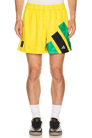 adidas Originals x Brain Dead x Disney Football Short in Yellow