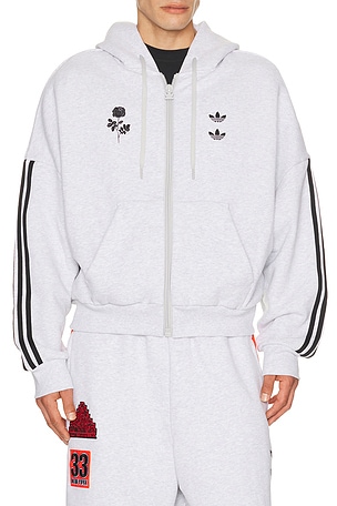 adidas Originals x Willy Chavarria Full Zip Hoody in Grey