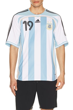 adidas Originals AFA Argentina Home 2006 Messi 19 World Cup Jersey in Baby Blue
