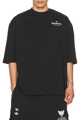 adidas Originals x Willy Chavarria Logo Tee in Black