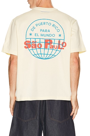 adidas Originals Para x Bad Bunny DTMF Tour Merch Tee in Cream