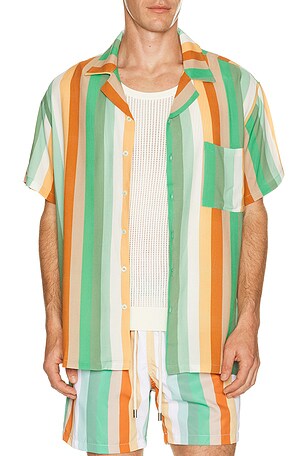 Arrels Barcelona Camp Collar Shirt in Multi