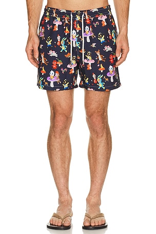 Arrels Barcelona Catch The Wind x Gary Baseman Exclusive Swim Shorts in Blue in Blue