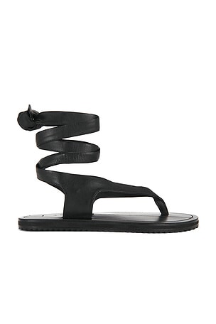 Bottega Veneta ブラックサンダル Bottega Veneta: Black Jack Flat Sandals | SSENSE