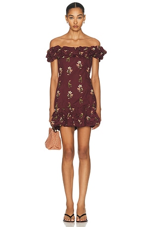 Agua by Agua Bendita Jardin Mini Dress in Purple