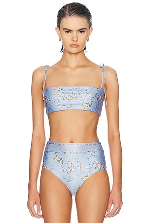 Agua by Agua Bendita Primavera Bikini Top in Blue