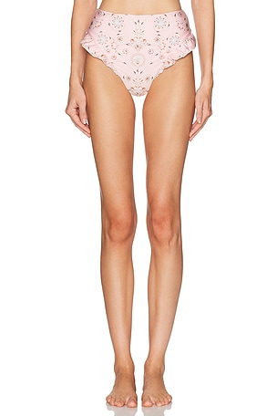 Agua by Agua Bendita Jengibre Bikini Bottom in Pink