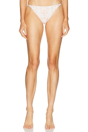 Agua by Agua Bendita Palmira Bikini Bottom in Cream