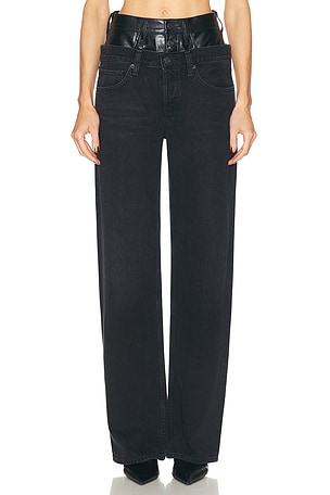 AGOLDE Elson High Rise Loose Jeans in Black