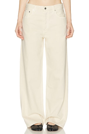 AGOLDE Low Slung Baggy Jeans in Beige