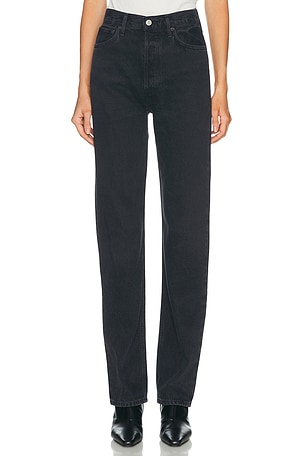 AGOLDE 90s Pinch Waist Long Jean in Black