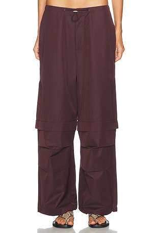 AGOLDE Coulson Parachute Pant in Burgundy