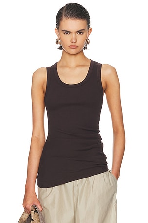 AGOLDE Twisted Poppy Tank Top in Brown