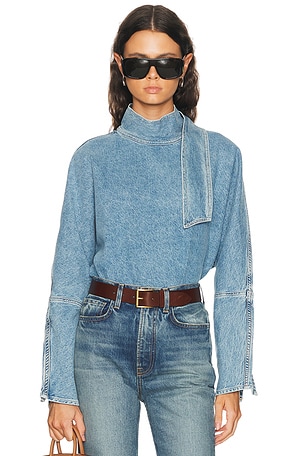 AGOLDE Kembra Top in Blue