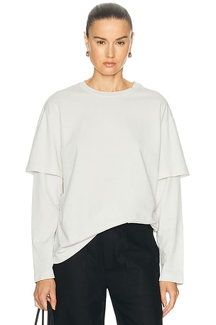 AGOLDE Lois Tee in Ivory