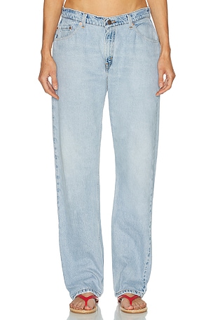 aligrace Low Waist Ultra Baggy Jean in Blue