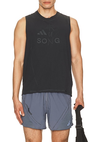 adidas by Song for the Mute Running Singlet in Black